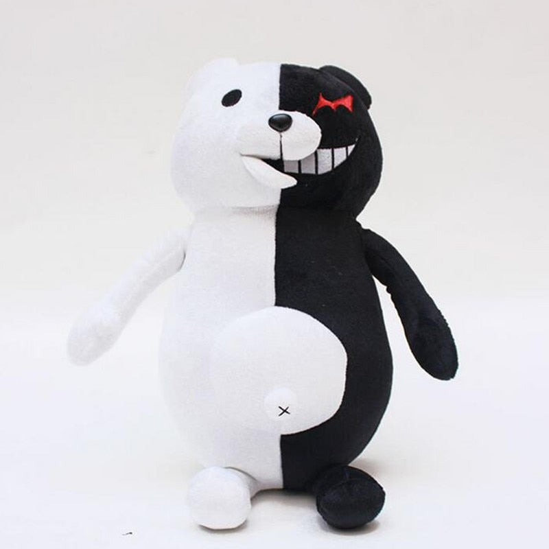 Dangan Ronpa Super Danganronpa 2 Monokuma Black & White Bear Plush Toy Soft Stuffed Animal Dolls Birthday Gift for Children Kids