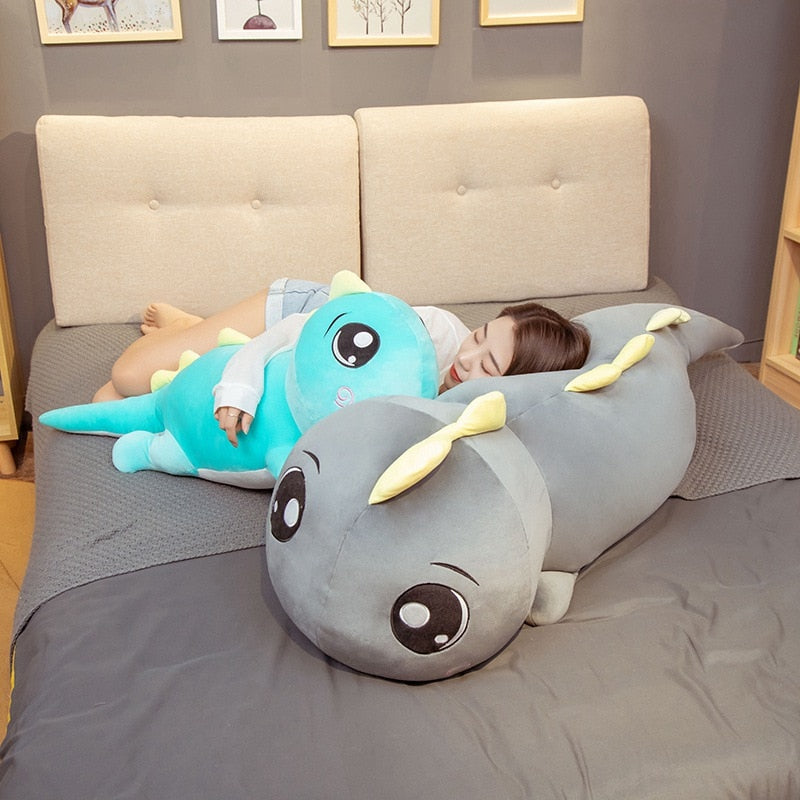 Giant Big Eyes Dinosaur Plush Toy Soft Stuffed Cartoon Animal Dinosaur Doll Girlfriend Sleeping Pillow Baby Kids Boy Friend Gift